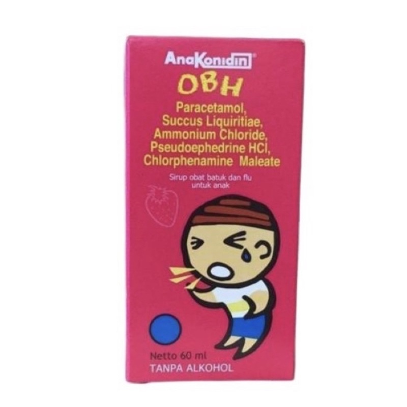 Anakonidin OBH sirup 60 ml ( obat batuk pilek flu panas anak )