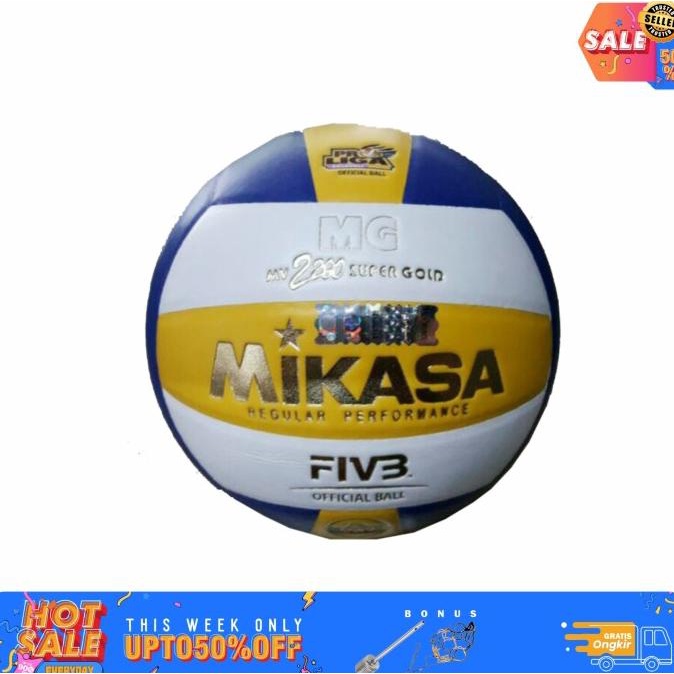 [[COD]] BOLA VOLI ORIGINAL MIKASA MV 2200 gold KOMPLIT Kode 625