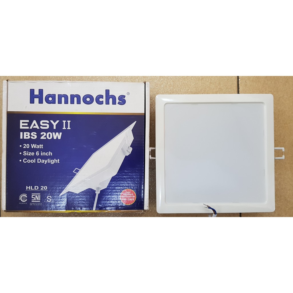 Lampu Ceiling Led Tanam Plafon Hannochs Easy II IBS 20w 20 Watt Petak