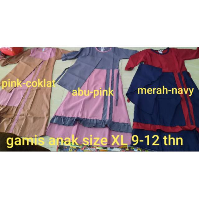 Gamis balotelly anak 9-12 thn