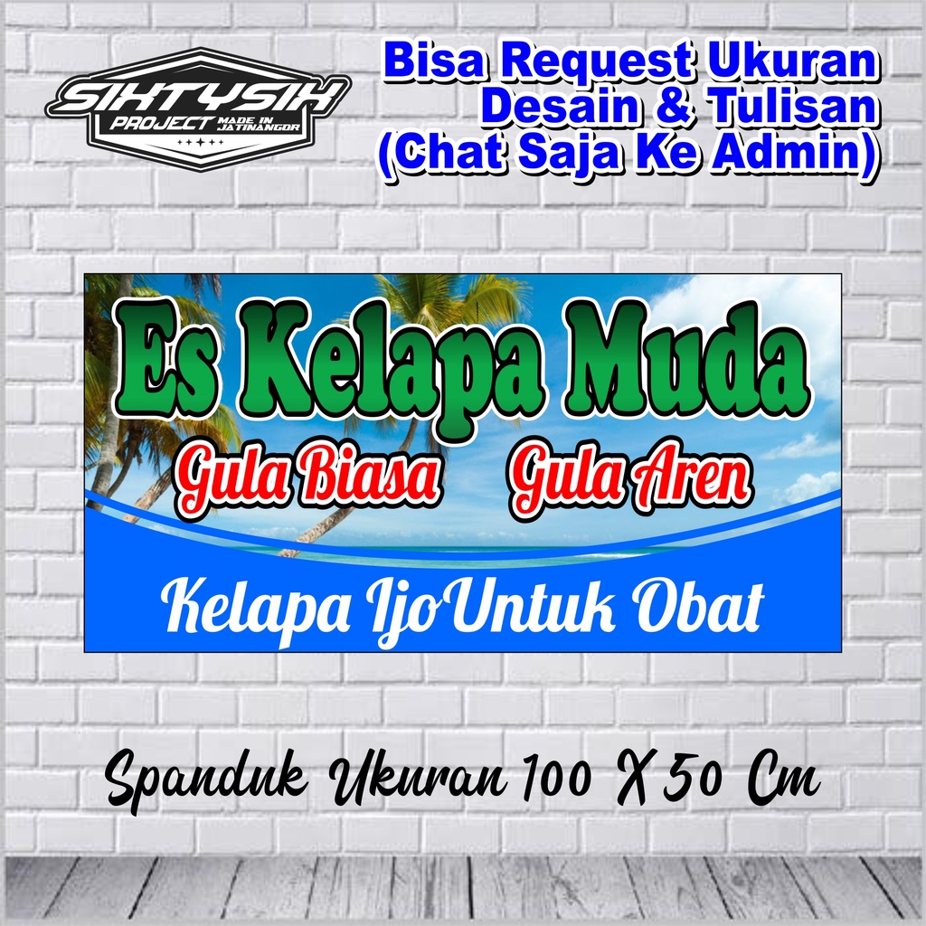 SPANDUK/BANNER ES KELAPA MUDA