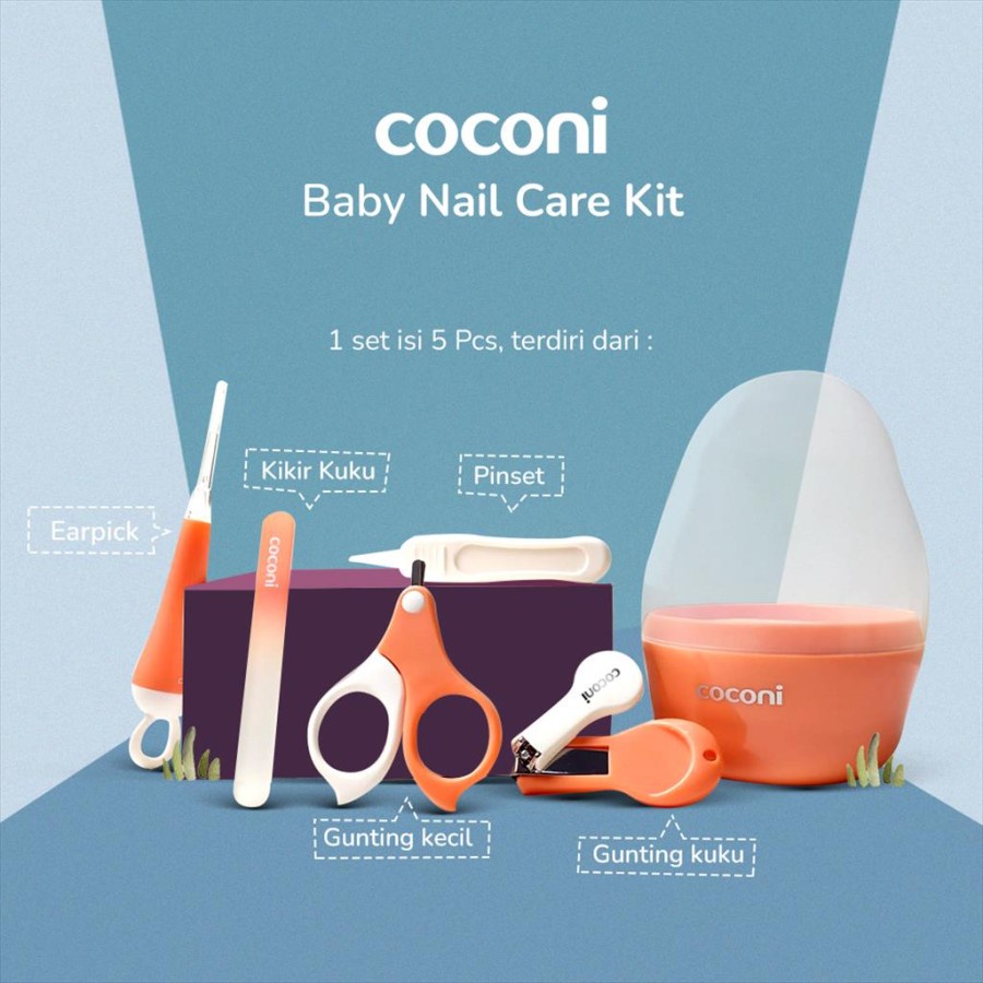 Coconi Baby Hygiene Care Kit 5in1 / Gunting Kuku Bayi Set