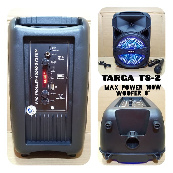 speaker aktif portable bluetooth targa t8 2 speker aktiv portabel 8 inch