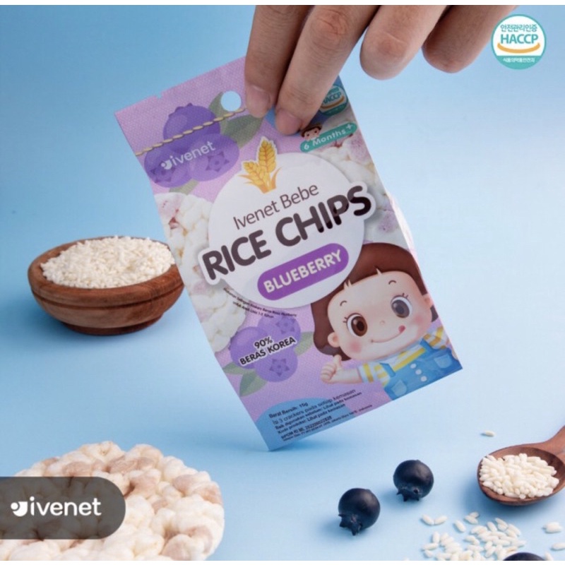 Ivenet Bebe Rice Chips 15gr Snack Sehat Bayi Anak