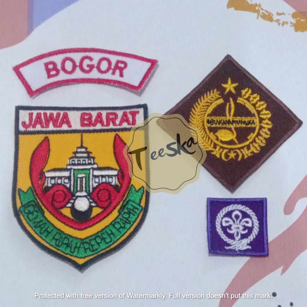 Jual Set Atribut Seragam Pramuka Logo Tunas Kelapa dan Wosm, Logo ...