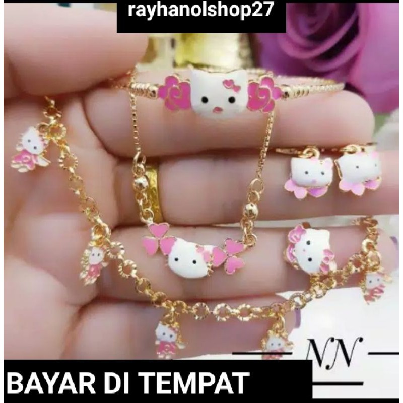 xuping set perhiasan anak Lapis Emas gold