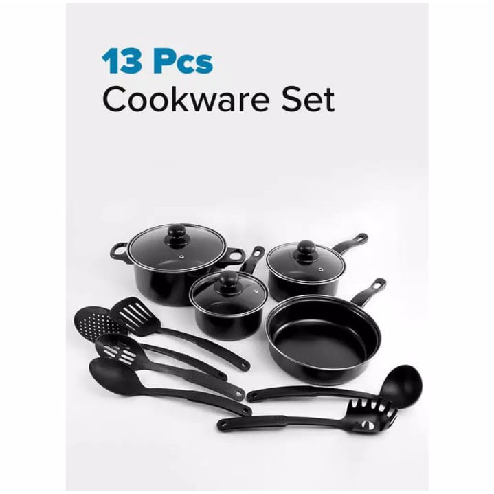 PANCI SET 13PCS - COOKWARE SET MARBLE &amp; SPATULA ANTI KARAT DAN BAHAN TEBAL