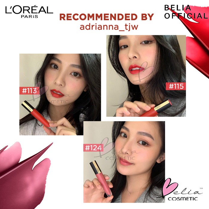 ❤ BELIA ❤ L'Oreal Rouge Signature Matte Liquid Lipstick 7 ml | Mate Colored Lip Ink LOREAL (Part 1)