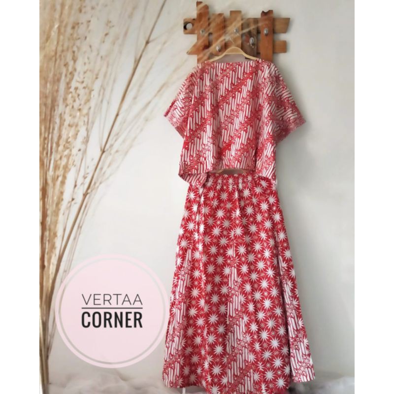 Setelan batik premium atasan & bawahan, bahan katun batik