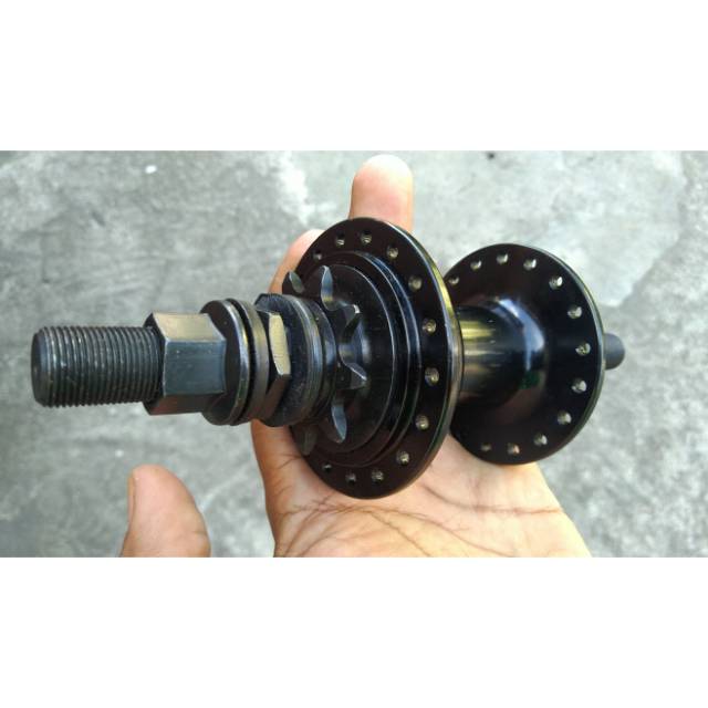 Hub bmx rantai kiri lhd LSD Gir kecil as besar 14mm kunci 17