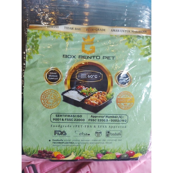 mika bento sekat 4 + tutup / kotak nasi (50set)