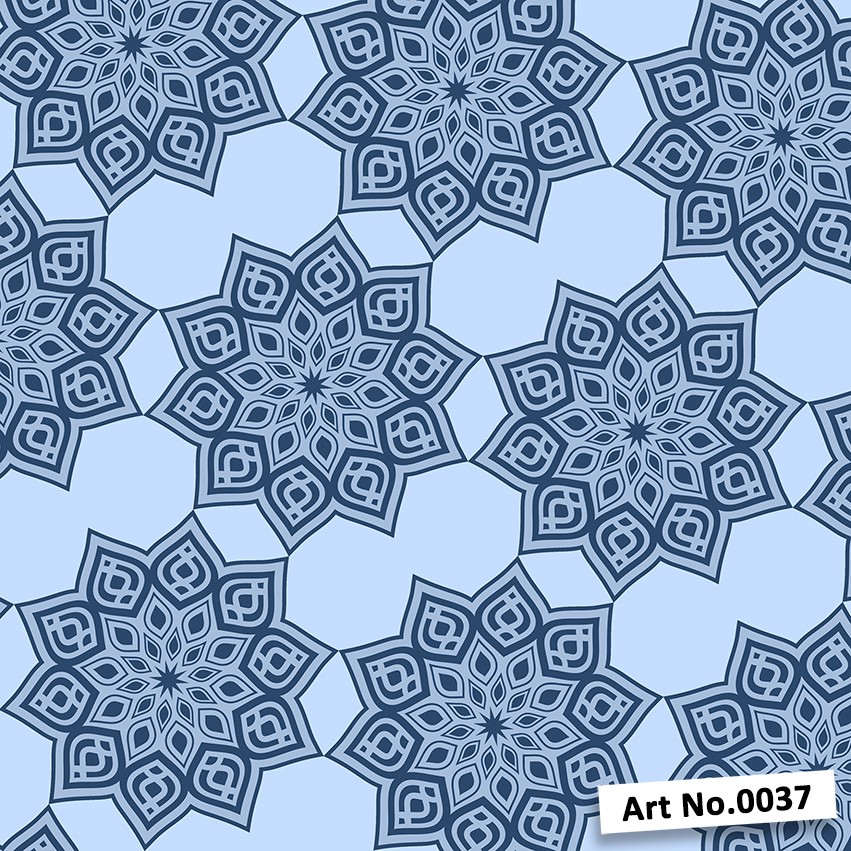 

Art No. 0037 - Bahan Tas Spon Bercorak - BLUE PATTERN ART