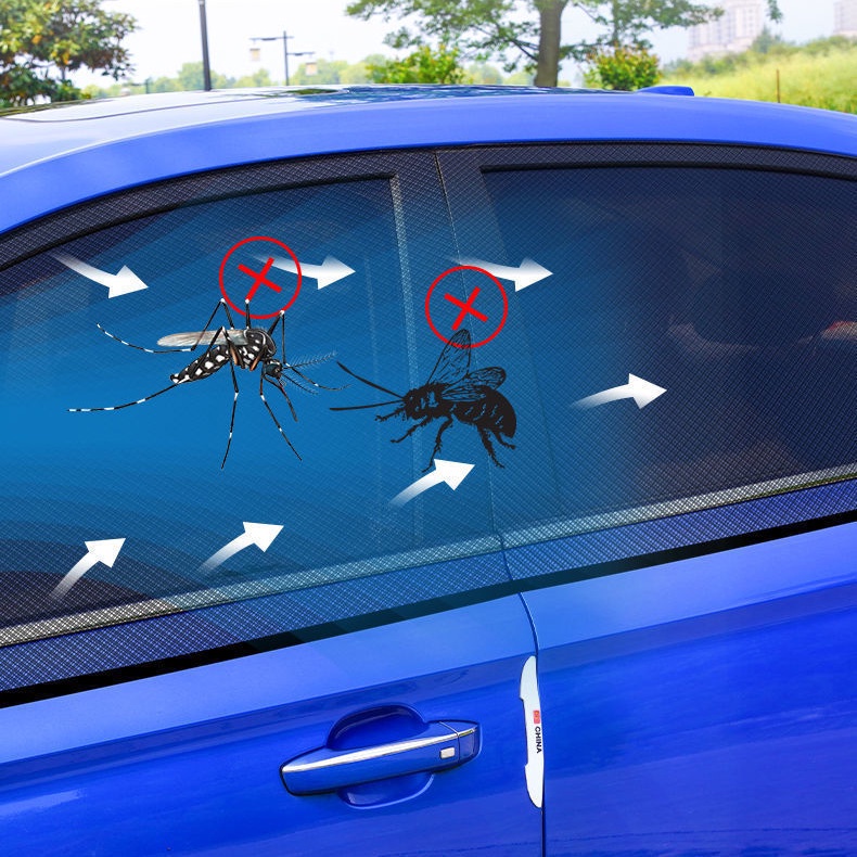 2 / 4 Pcs Tirai Jendela Mobil Anti Nyamuk / Serangga