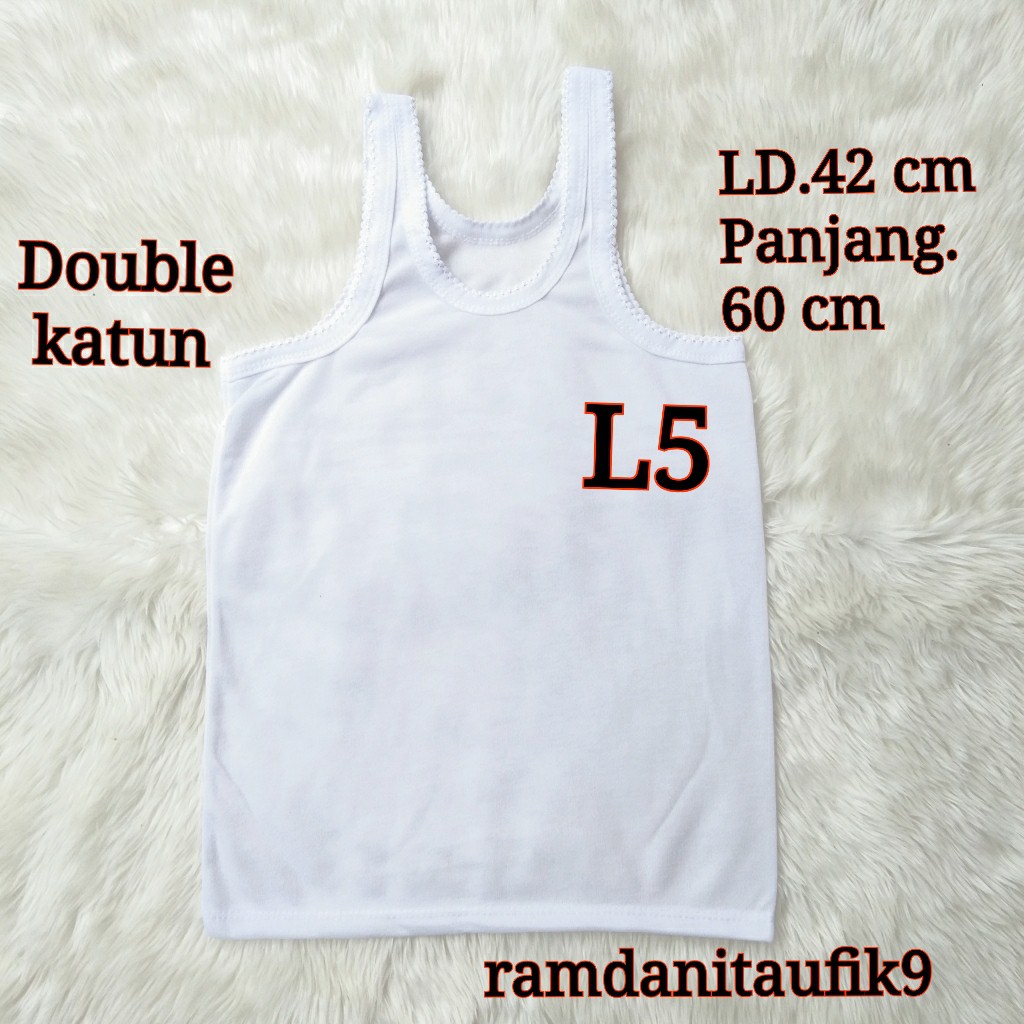 Singlet anak 12 tahun 6 pcs - Kaos dalam anak perempuan - Kaos dalam remaja - Singlet anak gemuk - K