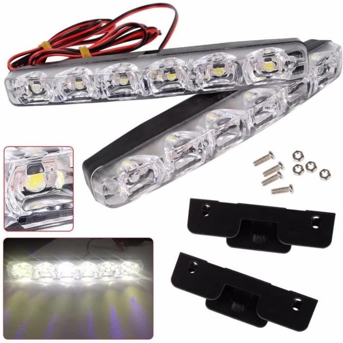 JUAL LAMPU LED DRL Sorot SEN RUNNING BERJALAN MOBIL 6 Mata Sein 6W 12V .