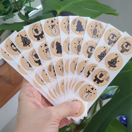 

Limited Sticker Label Natal / Christmas Utk Kado, Journal, Scrapbook, Cookies Murah