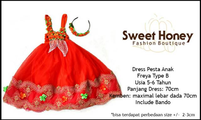 Sweet Honey ~Kids Party Dress Gown Tutu Anak Megar Gaun Pesta Anak