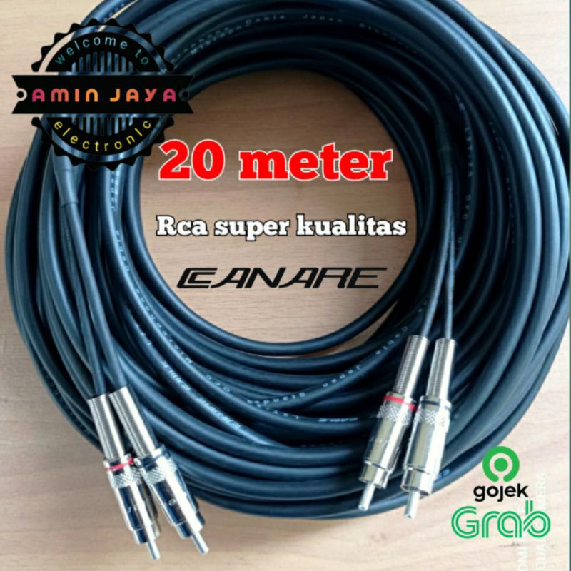 Kabel rca 2 ke 2 kualitas super kabel canare 20 meter