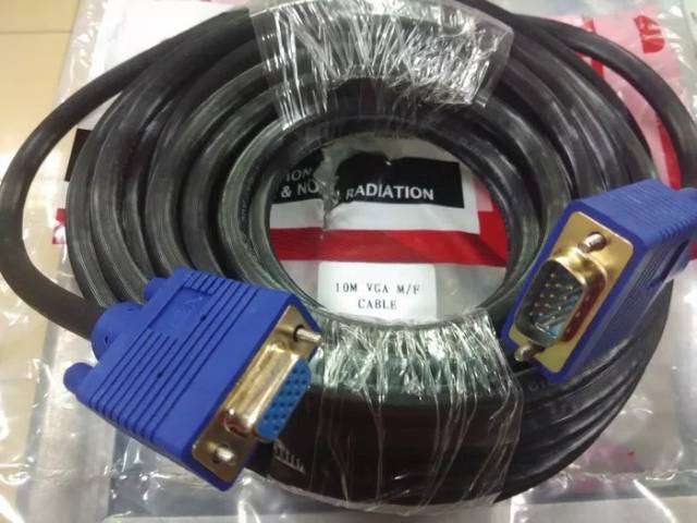 Netline Kabel VGA Female to Male 10Meter Gold Plate