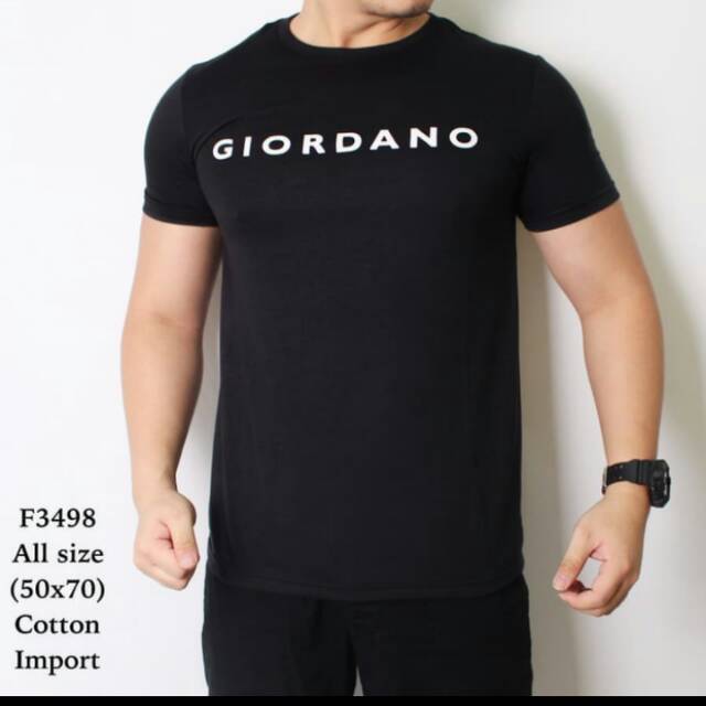 Baju Kaos Giordano Polos Pria / Baju Kaos Distro Pria