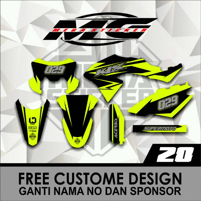 DECAL KLX BF STABILO  Abu