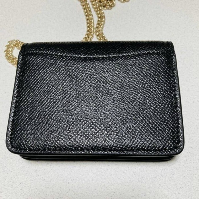 Coach Mini Wallet On A Chain Crossbody - Black