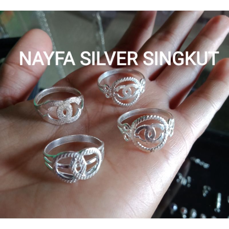 Cincin Remaja dan Dewasa Perak Singkut Asli Silver Perak Murni