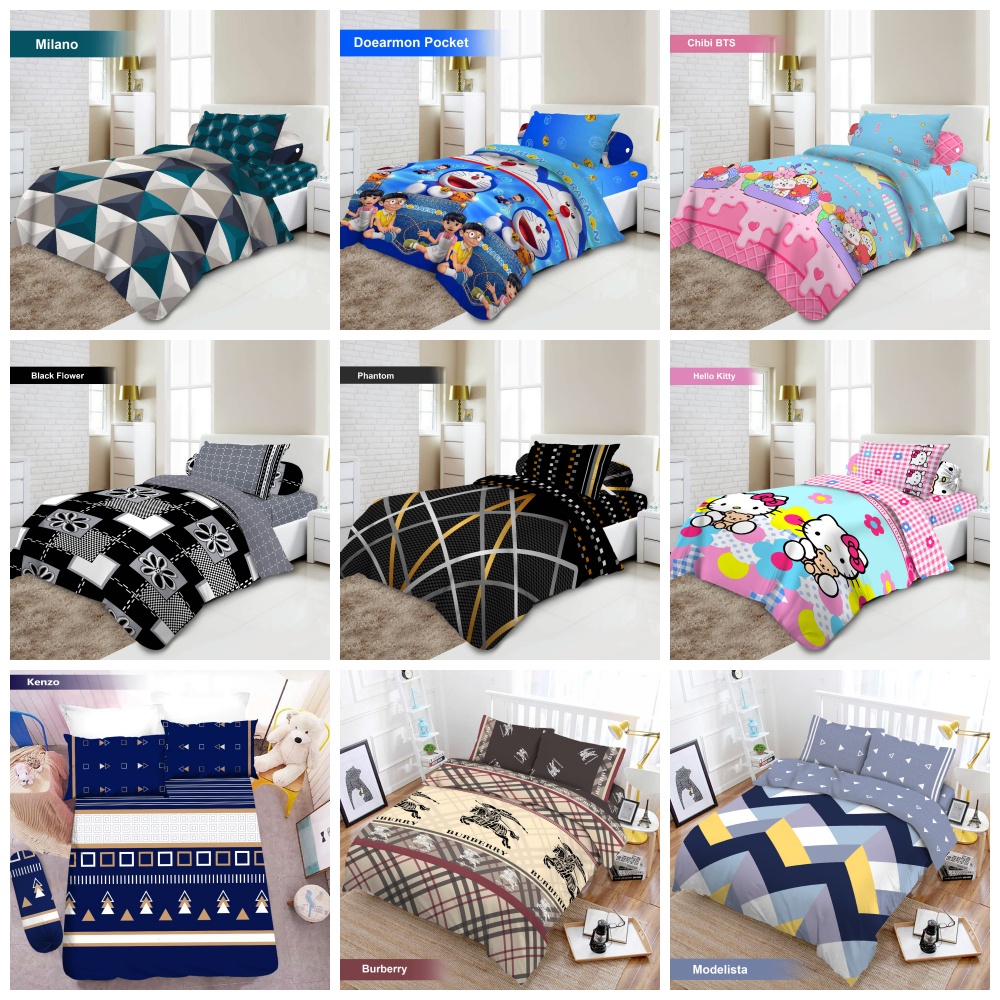 Vito - Bed Cover SET SPREI FITTED Single (120x200) OFFICIAL Terlaris pilihan