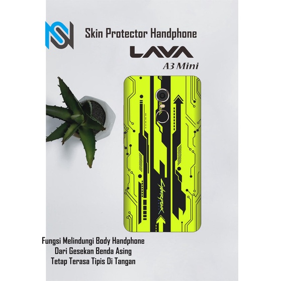 Isi 2pcs Garskin Hp Lava A3 Mini Motif Cyber Free Custom Motif (Bisa COD)