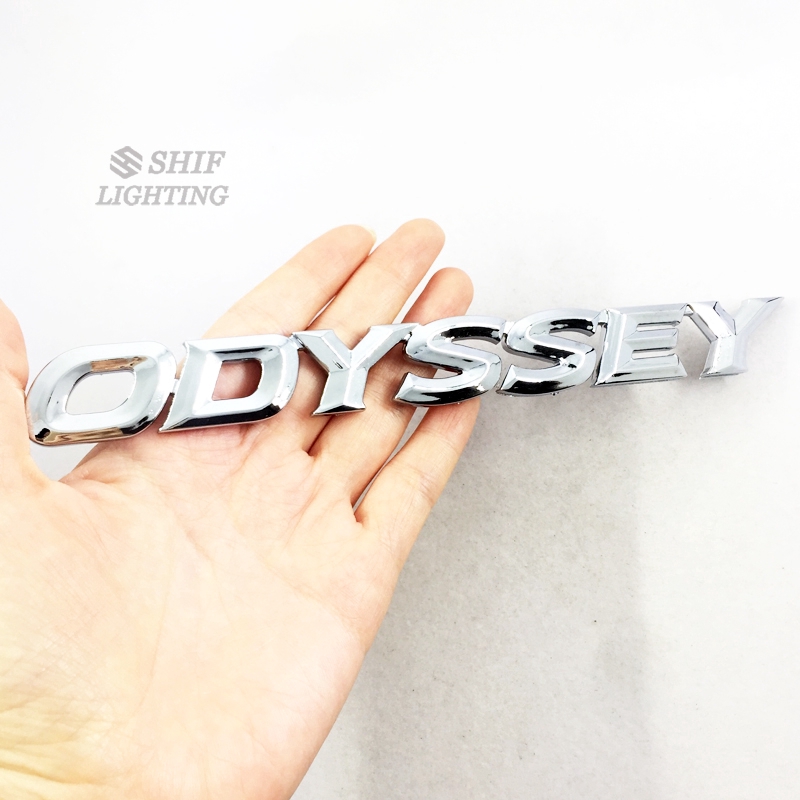 1 x ABS Chrome ODYSSEY Letter Logo Car Auto Rear Trunk Emblem Badge Sticker Decal For HONDA ODYSSEY