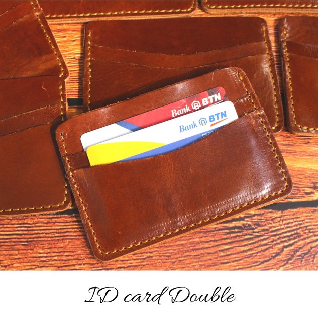 DOMPET KARTU MINIMALIS BAHAN KULIT ASLI / GRATIS GRAVIR NAMA ATAU LOGO