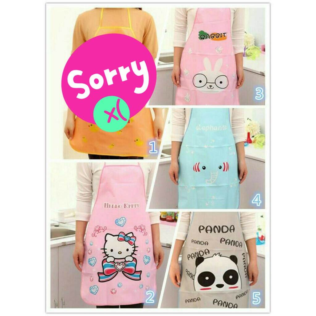 HOME091 Celemek Dapur Anti Air Apron Masak Karakter Lucu HOME091 Celemek Dapur Anti Air Apron Masak Karakter Lucu