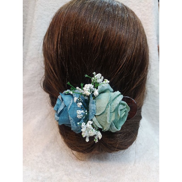 Jepit mawar bunga 2/hiasan rambut mawar