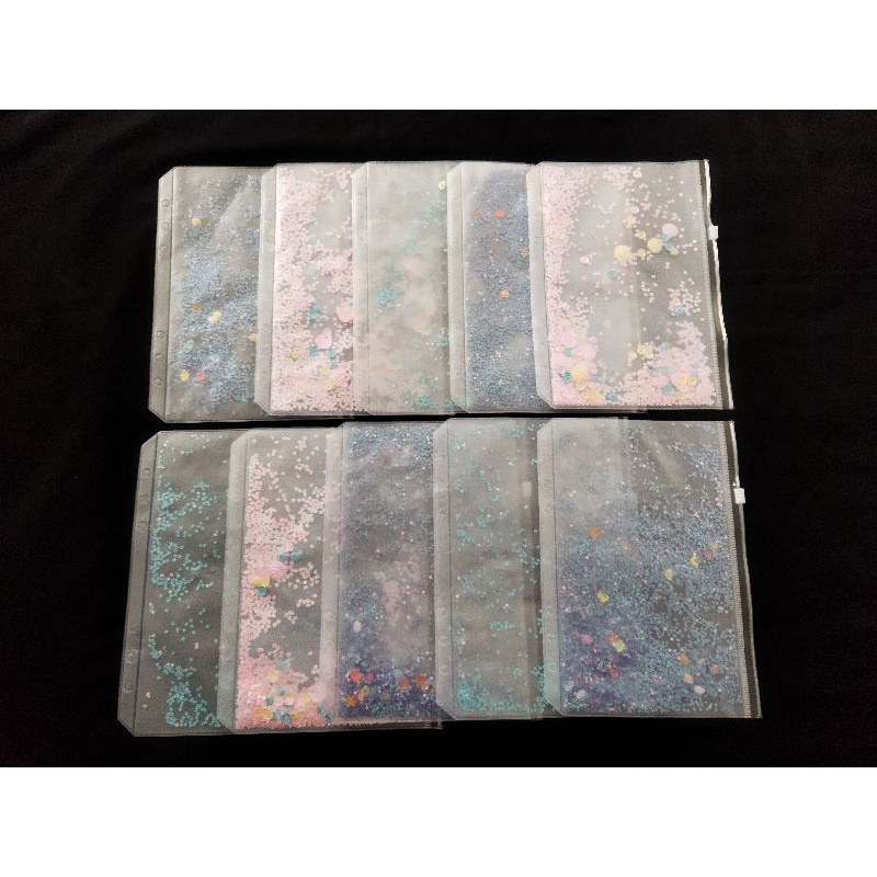 

Ziplock A6 Binder Glitter Manik Transparant 6 Ring/ZiplockBestseller/ Ziplock Budgeting Lucu/Sinking funds/ziplock Keuangan