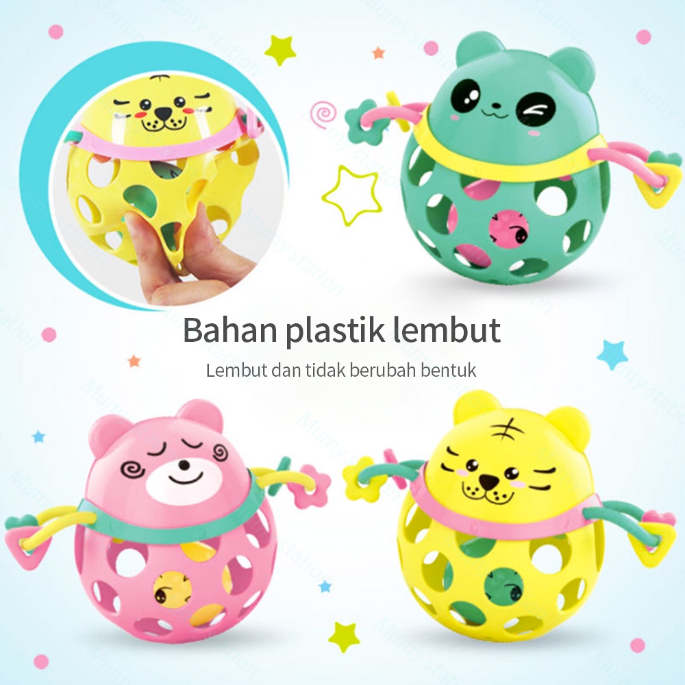 Mainan Kerincingan Rattle Ball Bayi Bentuk Hewan