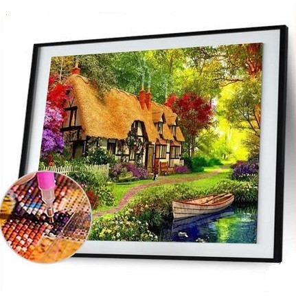 DIY Diamond Painting - 5D Garden Bungalow Stitch Kit