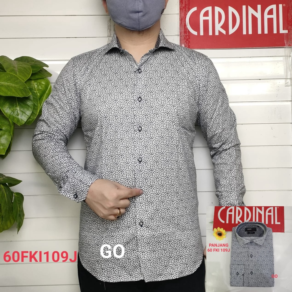 gof M-L CARDINAL KEMEJA FORMAL PANJANG Slimfit Pakaian Kemeja Kerja Pria Kantor Acara Resmi Pakaian Wisuda Original KYI