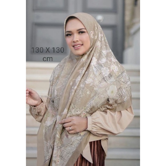 SALE HIJAB / BRITT OLIVE SYARI / COD / KERUDUNG VOAL MOTIF / SEGI EMPAT SYARI / JILBAB TERBARU / LAS
