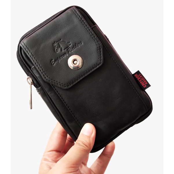 Dompet Pria Kulit Asli HP Kombinasi 2 Ruang