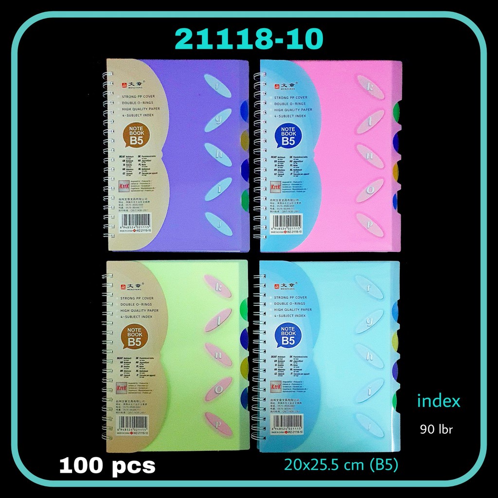 

MJ Notebook Spiral B5 WZ-21118-10 / Buku Catatan Spiral / Buku Spiral