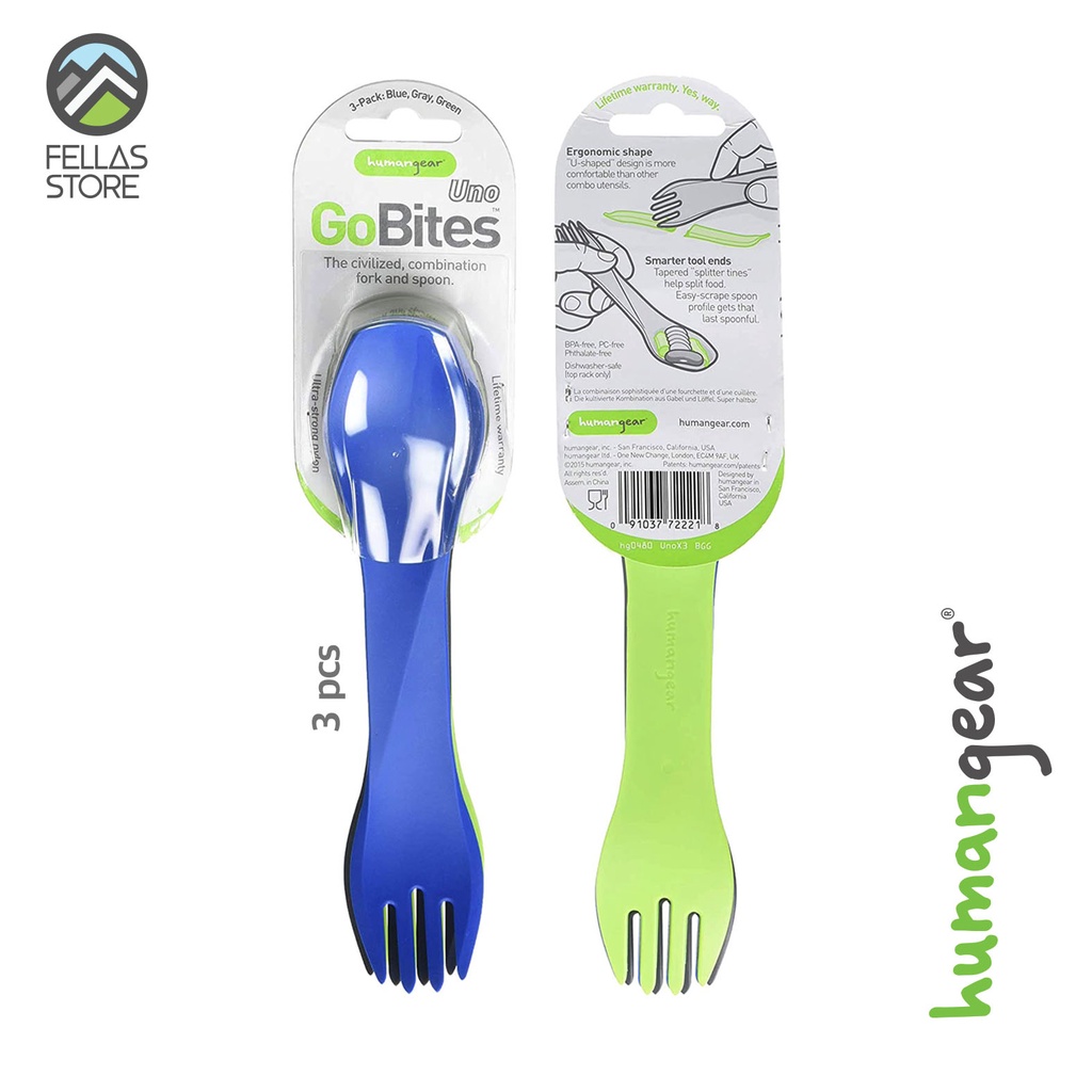 GoBites Uno 3 pack- Blue/Grey/Green