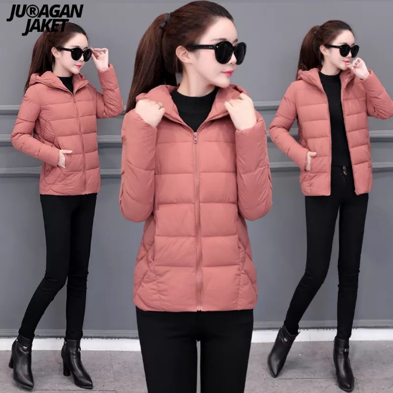 Jaket wanita winter coat hoodie musim dingin