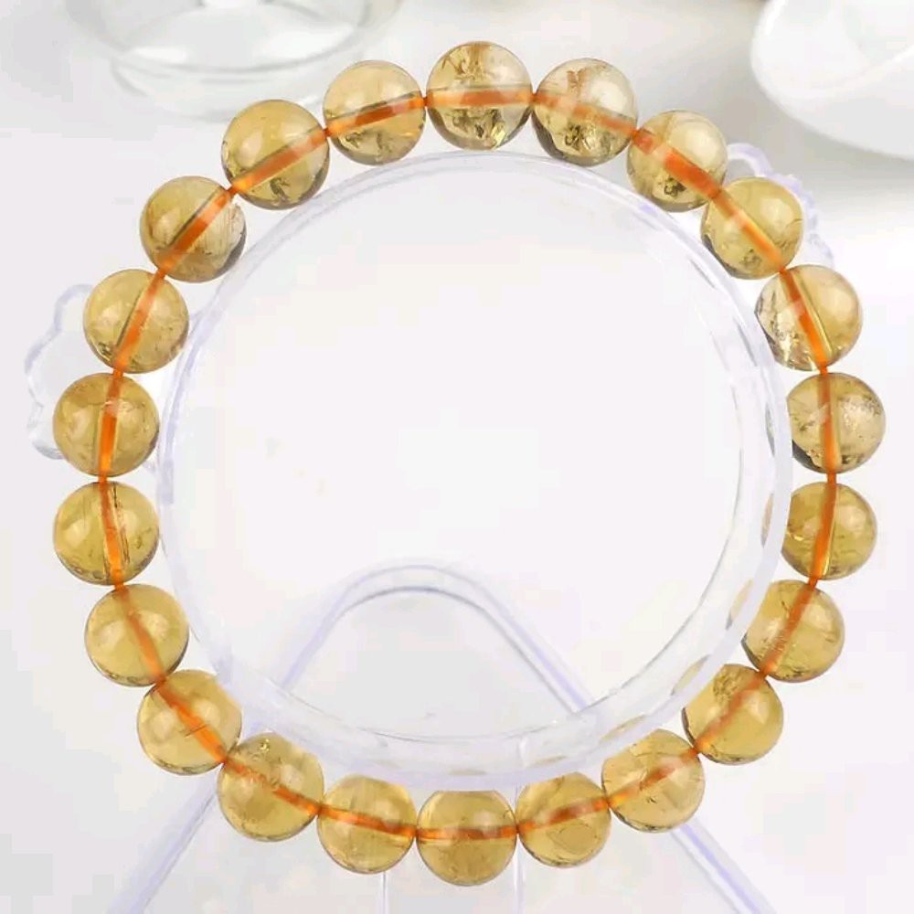 GELANG PREMIUM NATURAL BATU PERMATA YELLOW CITRINE QUARTZ ORIGINAL BERGARANSI