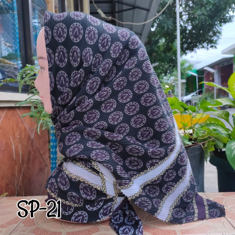 SEGIEMPAT PLISKET MOTIF / JILBAB SEGIEMPAT PLISKET / SEGIEMPAT VOAL / SEGI EMPAT PLISKET / VOAL MOTIF / JILBAB PLISKET-Sp-21