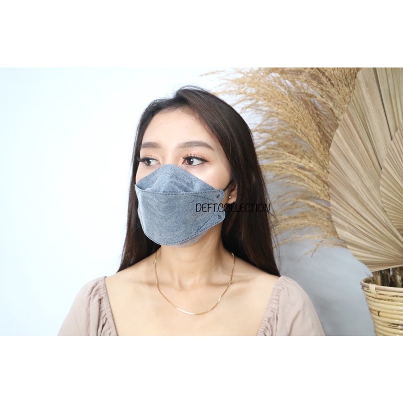 ( ECER & GROSIR ) MASKER MOUSON KF94 JEANS BLACK | MASKER MOUSON BLUE JEANS | MASKER MOUSON MURAH
