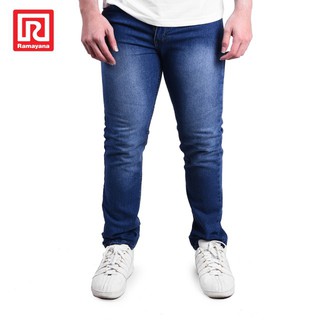  Ramayana  RAF Celana  Jeans Pria  Reguler 01 Biru Shopee 