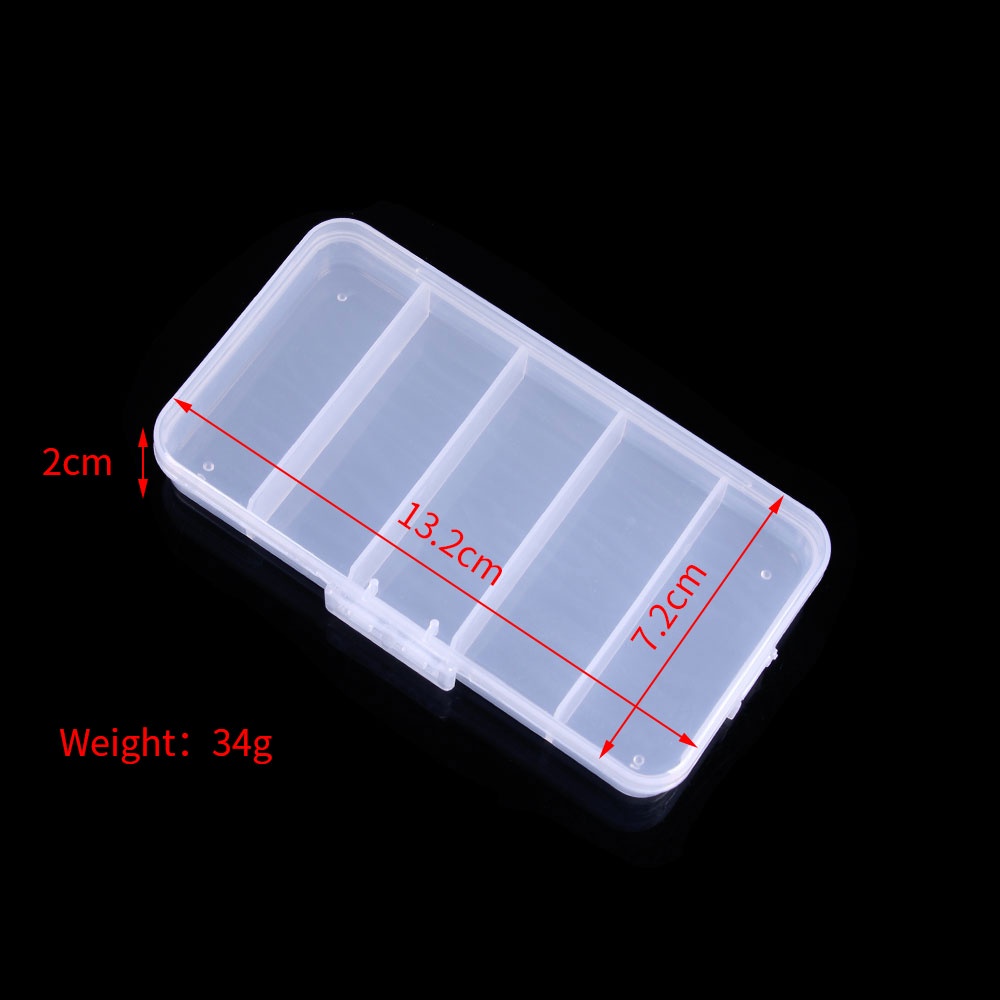 HENGJIA 1pcs 5 Kisi persegi fishing box umpan pancing memancing peralatan fishing tackle ikan box