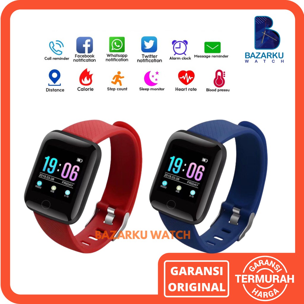 Smartwatch 116 Plus Jam Tangan Sport Jam Tangan Pintar Jam Sport Smart Bracelet