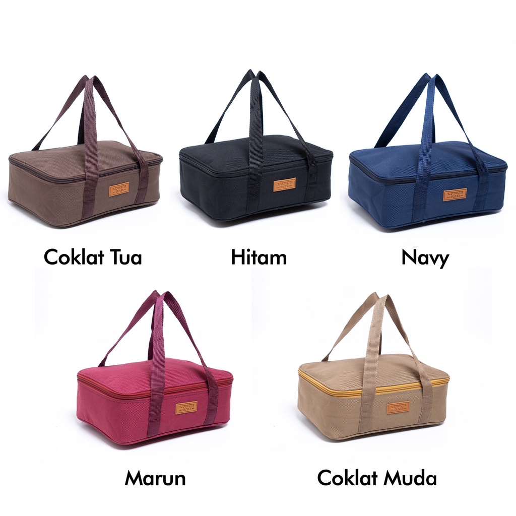 Kombo set lunch box tas bekal jumbo kotak makan besar set kotak makan dan tas bekal jumbo polos anti air