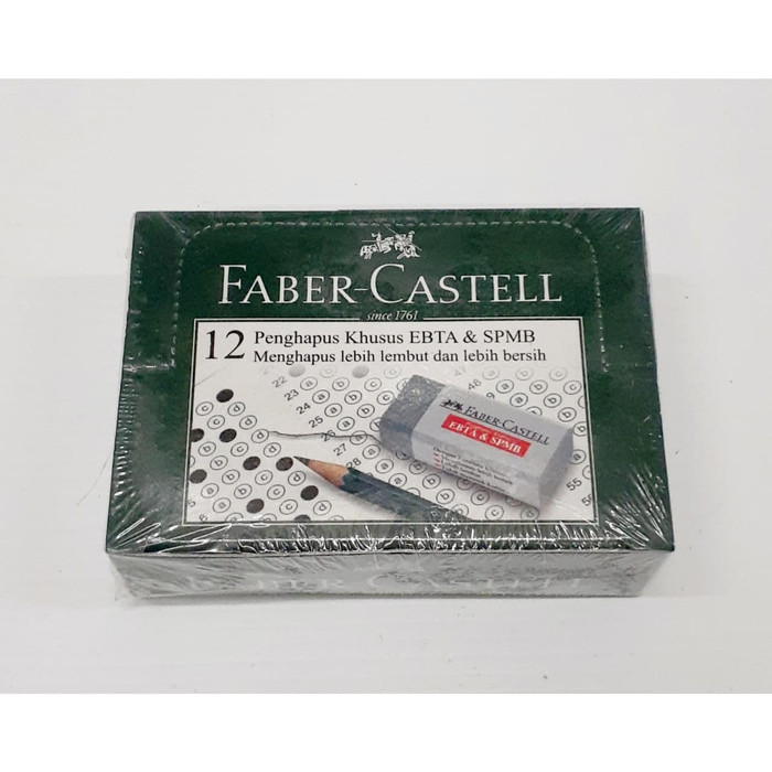 

PENGHAPUS FABER CASTELL 187112 ABU-ABU KHUSUS EBTA/SPMB PER PAK ISI 12